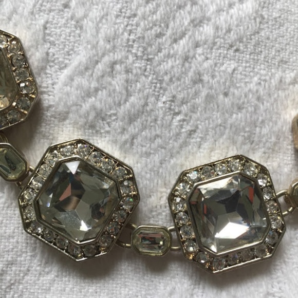 Jeweled "Diamond" Statement Necklace - Picture 2 of 4